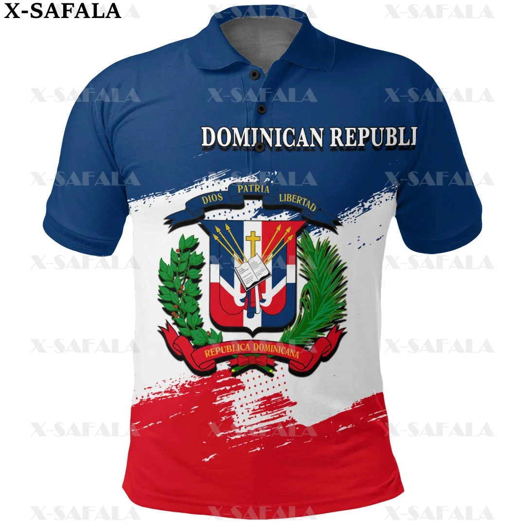 

Футболка-поло с 3D принтом флага страны любви, для мужчин и женщин, тонкая рубашка-поло с воротником, уличная одежда с коротким рукавом, Повсе...