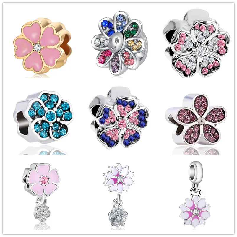 

Cute Crystal Flower Charms Pendants Beads for Jewelry Making DIY Handmade Bracelets & Bangles Craft Jewelry Findings Accessories