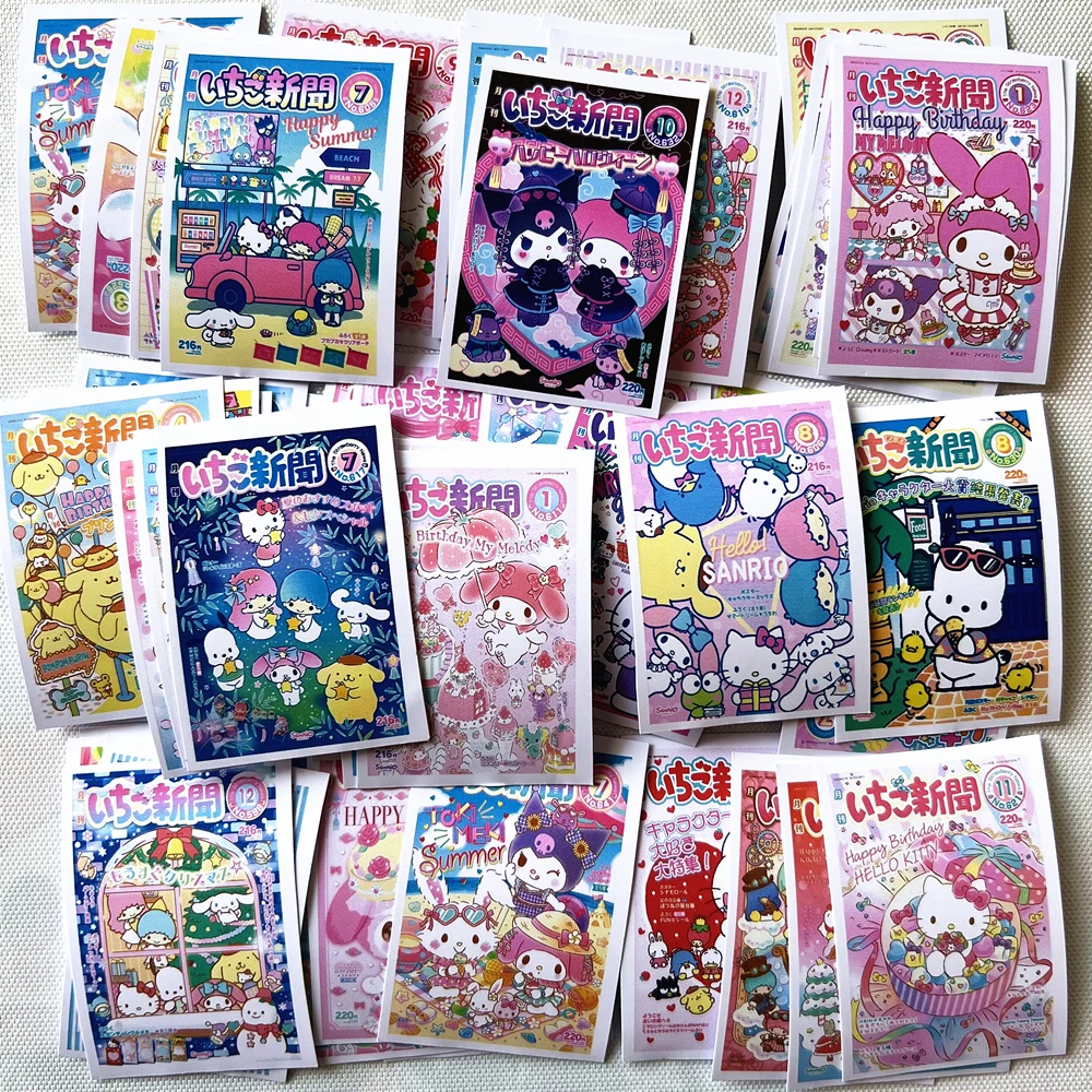 Наклейки Sanrio Cartoon Anime Kuromi Hello Kitty для скейтборда, гитары, чемодана, ноутбука, велосипеда и граффити для детских игрушек и подарков.