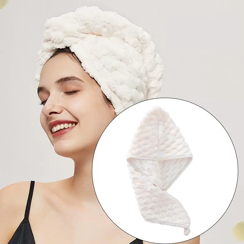 ть волосам. Ręcznik do suszenia włosów. Chłonny ręcznik Szybkoschnący odprowadzający wodę. Okład z koralowego polaru. i