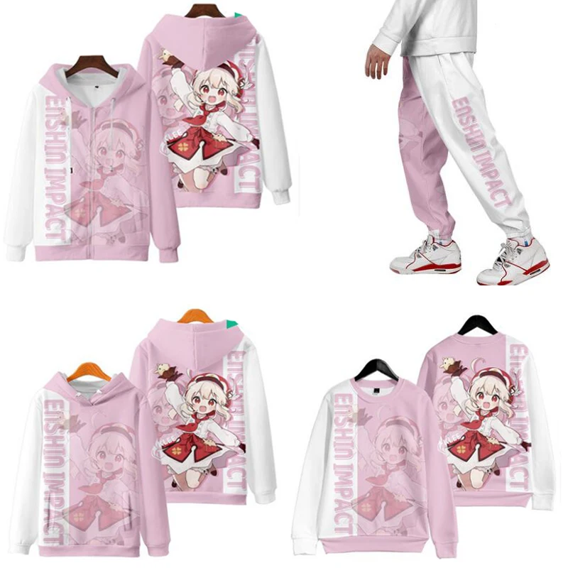 Популярный костюм для косплея по мотивам игры Genshin Impact Klee объемный принт