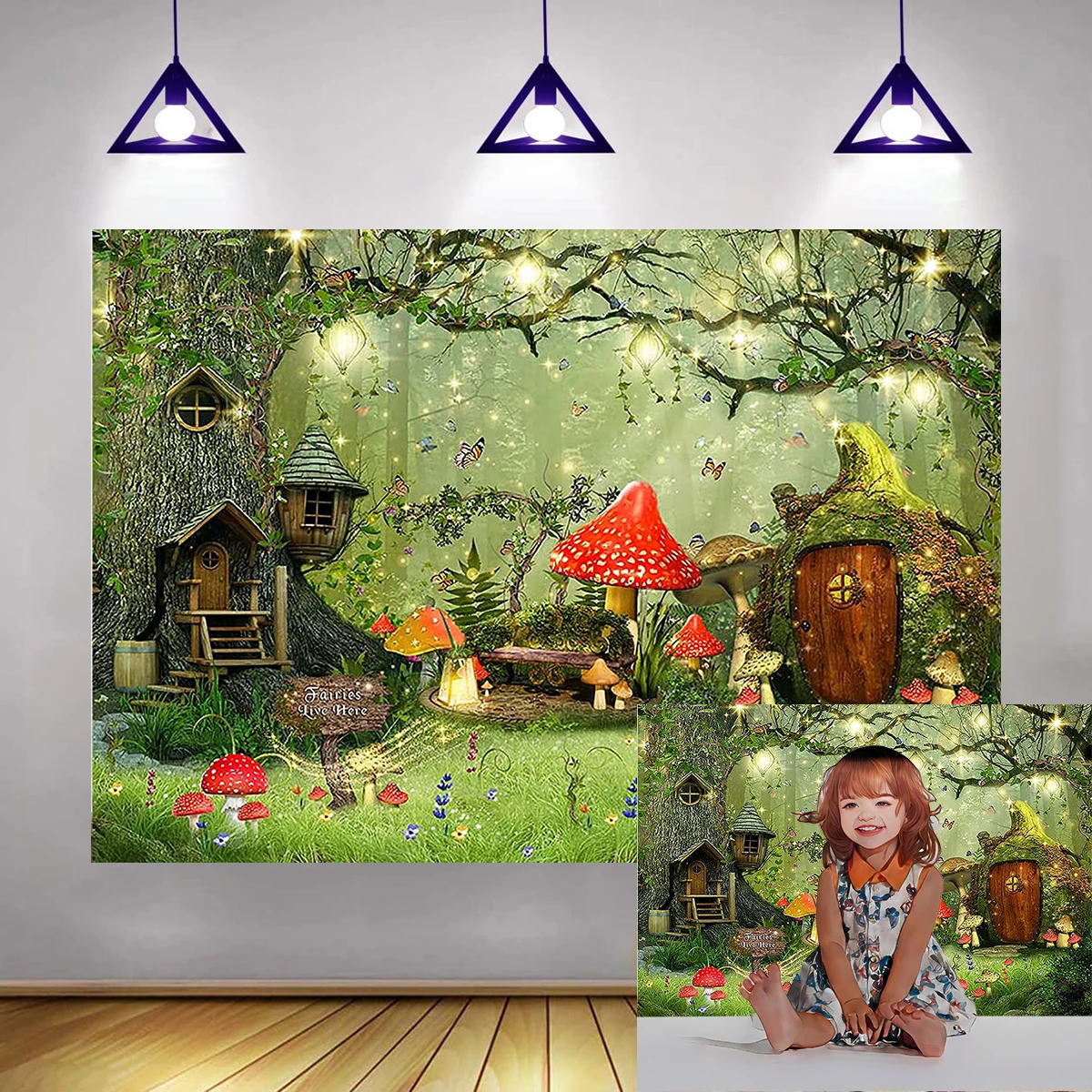 

Spring Fairytale Forest Backdrop 7x5ft Jungle Enchanted Photography Background Baby Shower Kids Magic Garden Fairy Tale Birthday