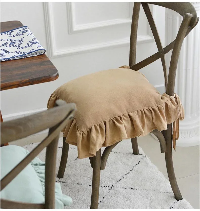 

Хлопковая декоративная наволочка с оборками