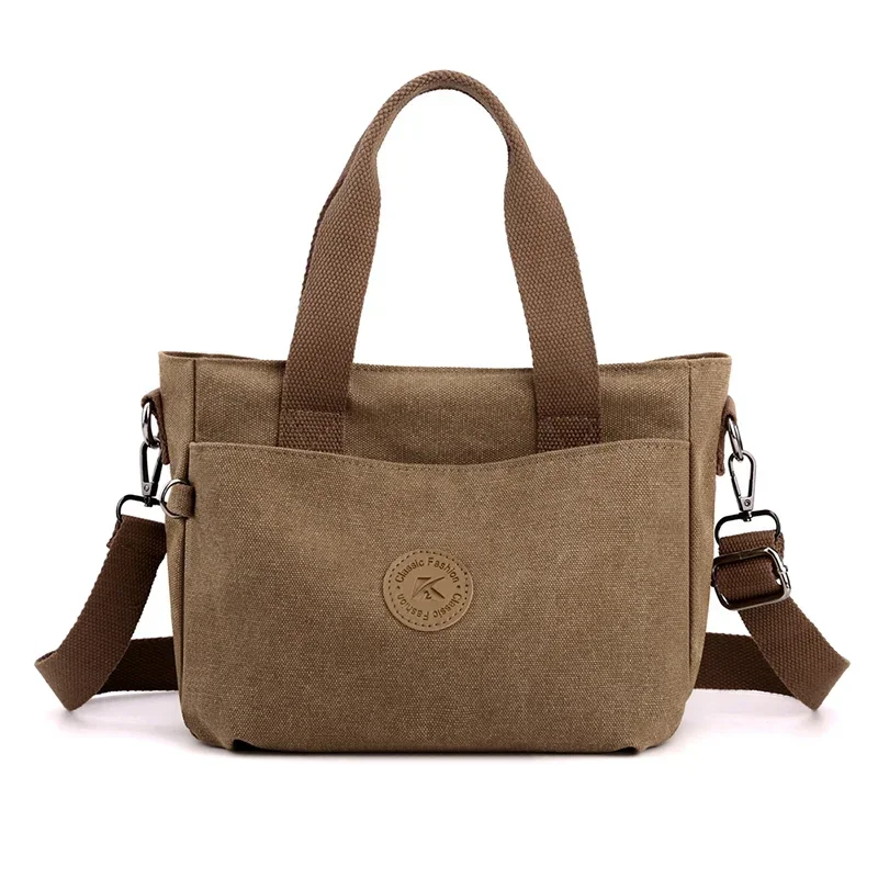

2023 Winter Top-Handle Bag for Women Shoulder CrossBody Bag Vintage Canvas Ladies Tote Messenger Bag Small Female Travel Handbag