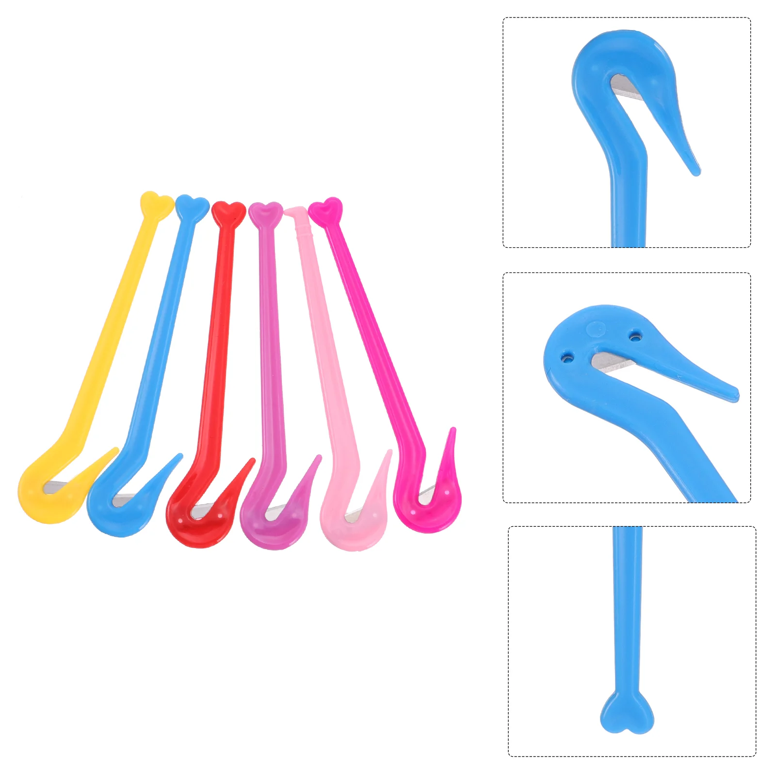 

6Pcs Hair Band Cutters Fine Novel Practical Safe Ponytail Remover Hair Tie Remover Hand Tool