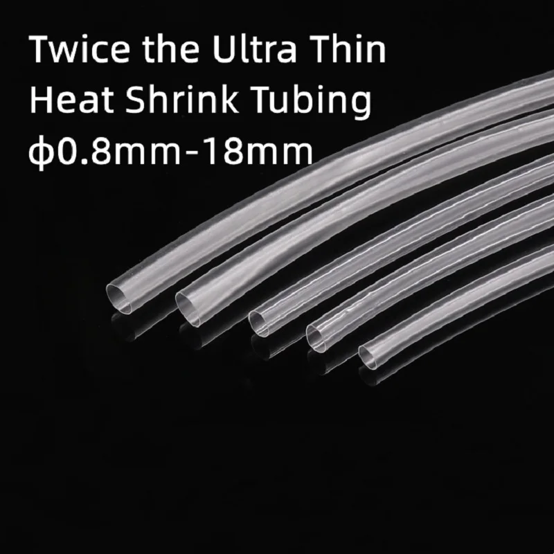 

1m/2m/3m/5m Double Ultra-thin Heat Shrinkable Tube 2:1 Ultra-thin Oil Tube Casing Wire