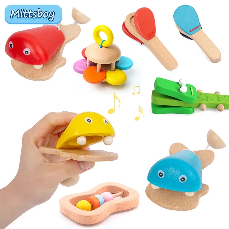 Новый детский деревянный обучающий перкуссионный инструмент Монтессори