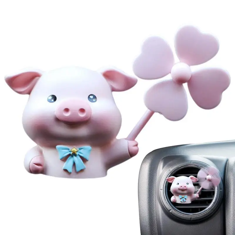 

3D Pig Shape Perfume Diffuser Car Outlet Fragrance Aromatherapy Ornament Automotive Air Vent Clip With 2 Fragrance Tablets