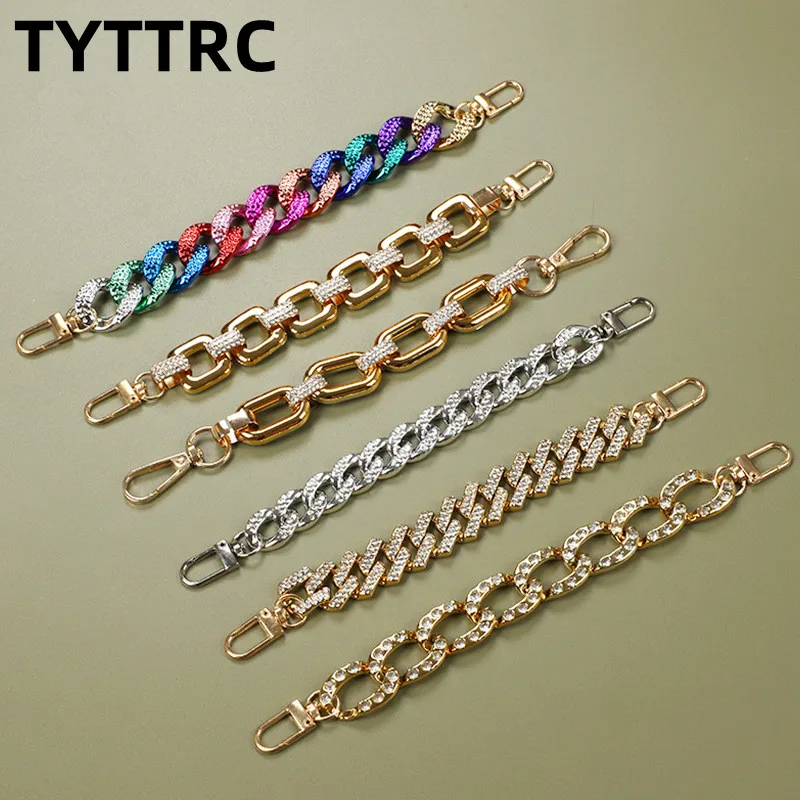 

1PC Luxury Rhinestone Chain Croc Charms Designer DIY Colorful Party Shoes Decaration For Croc Clogs Kids Boys Girls Women Gifts