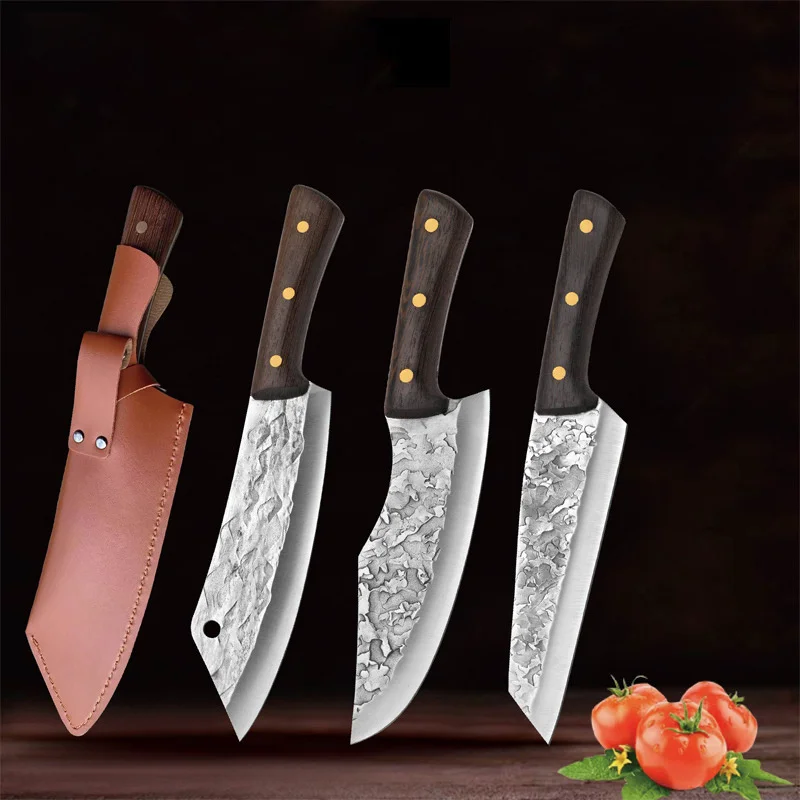 Кованый нож для костей кухонный нож для мясника из нержавеющей стали нож для нарезки мяса сербский шеф-повар резак для нарезки кухонные инс...