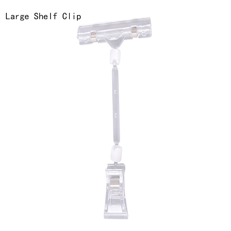 

1PC Transparent Plastic Advertising Clips Plastic Sign Display Shelf Clamp Price Label Tag Clip Holders In Supermarket Retails