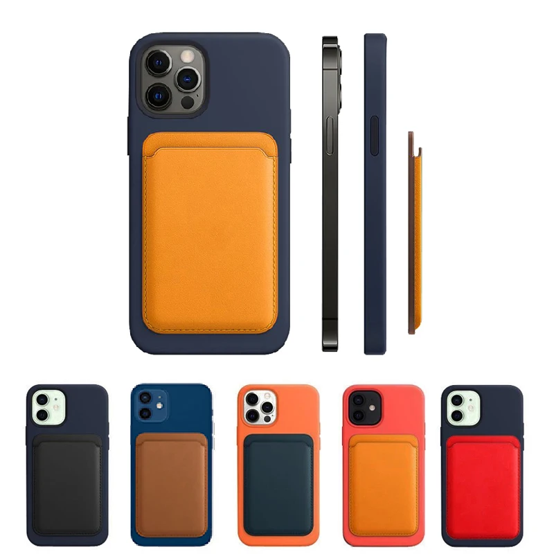 

Магнитный кожаный чехол-кошелек для iPhone 14 13 12 Pro Max