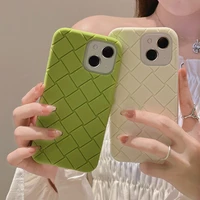 luxury checkered twill tpu phone case for iphone 13 12 11 pro max soft silicone back cover for iphone xr xsmax x 7 8 plus female