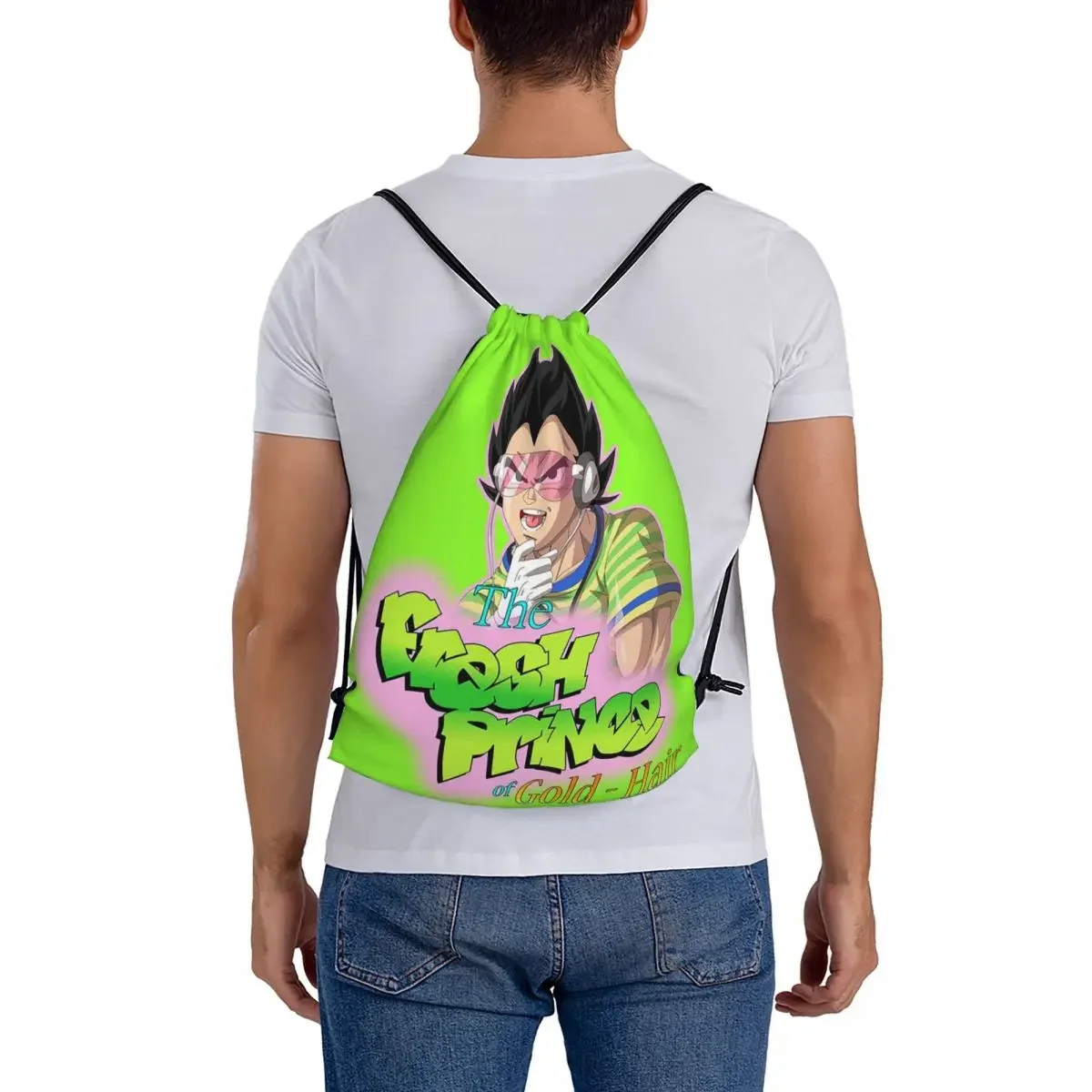 Свежий принц золотых волос рюкзаки портативные сумки на шнурке карманная сумка