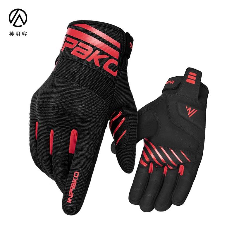 

INBIKE Motorcyclist Gloves Man Full Finger Men's Motorcycle Gloves Shockproof MTB Touchscreen Man Mountain Bike Cycling Glove