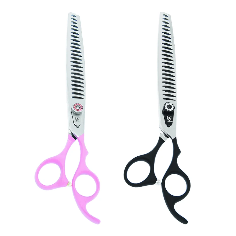 

8.0" Professional Dogs Thinning Scissors 22 Teeth Fish Bone Big Pet Shears Japan 440c Cat Grooming Tijeras Pets Suppliers B0060A