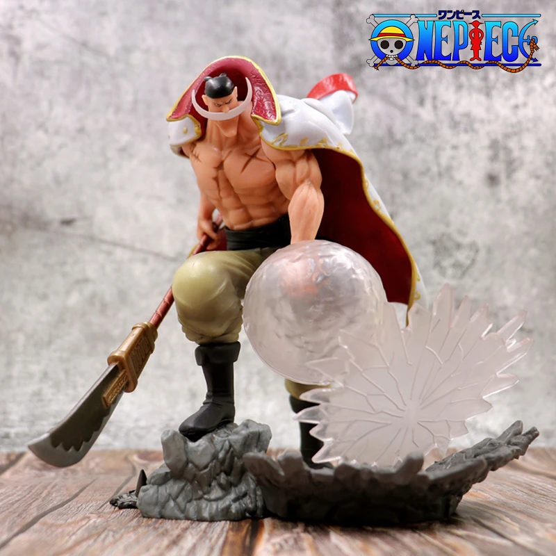 

24cm One Piece Anime Figure White Beard Pirate Edward Newgate Battle Version With Broadsword Action Pvc Figure Model Collection