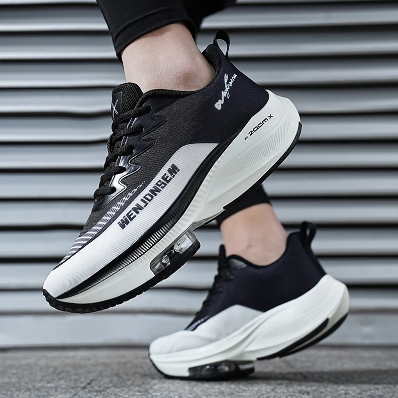 Men Sneaker Casual Shoes Lightweight Air Cushioning Outdoor Running Shoes Sport Shoes Elastic Walking Shoes Tenis Masculino