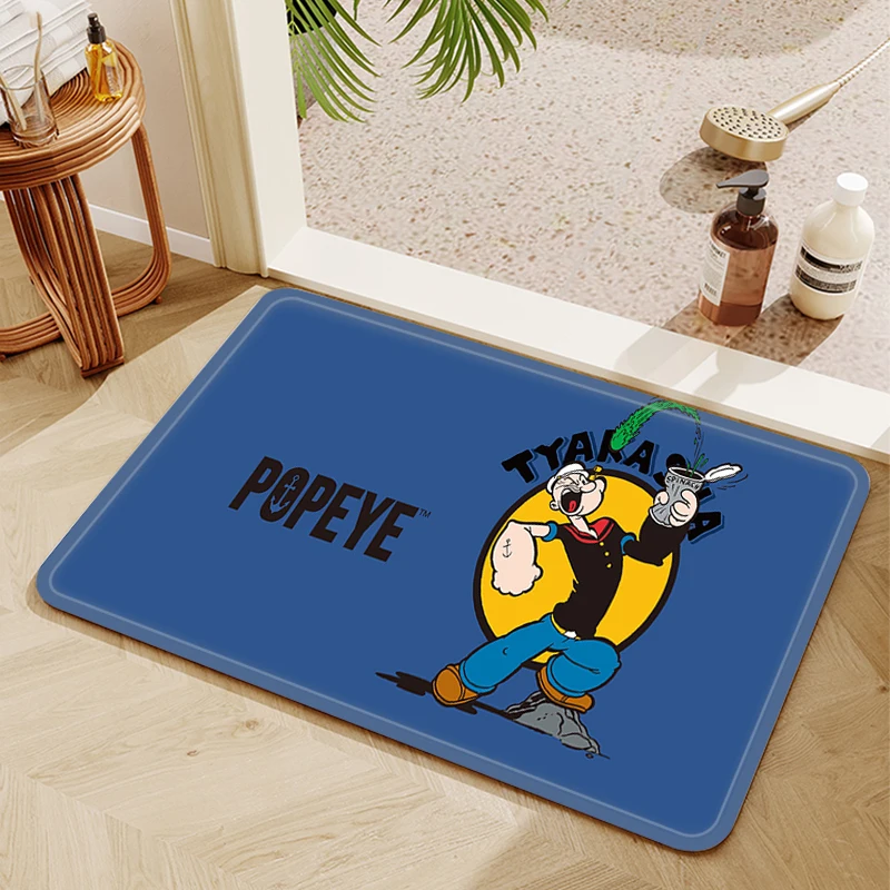 

Doormat Entrance Door Mats P-POPEYES Non Slip Carpet Room Mat Rug Kitchen Decoration Home Doormats Rugs Foot Bath Floor Bathroom