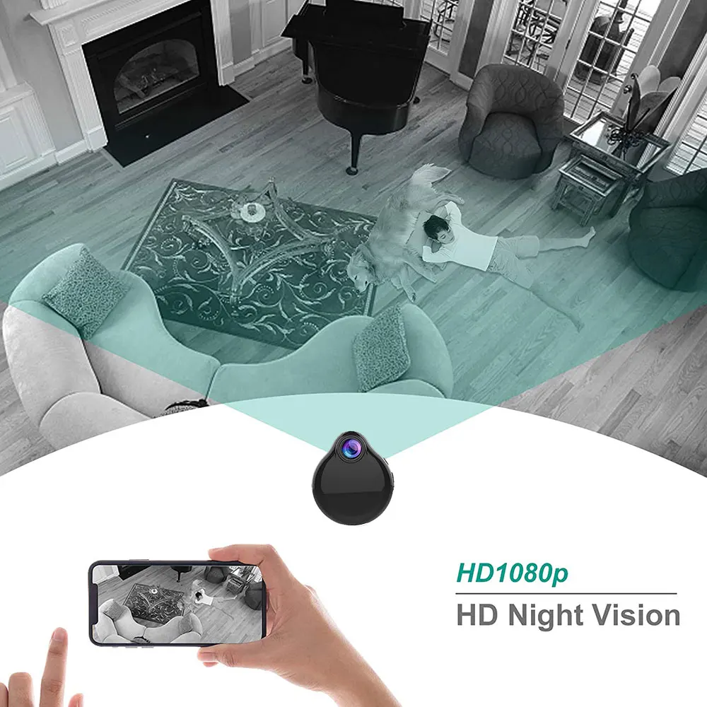WiFi Web Cam Mini Camera IP Webcam HD 1080P Wireless Small Camcorder Micro Infrared Night Vision Audio Video DVR Recorder SP | Электроника