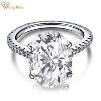 wong rain classic 100 925 sterling silver oval cut created moissanite gemstone engagement ring for women fine jewelry wholesale