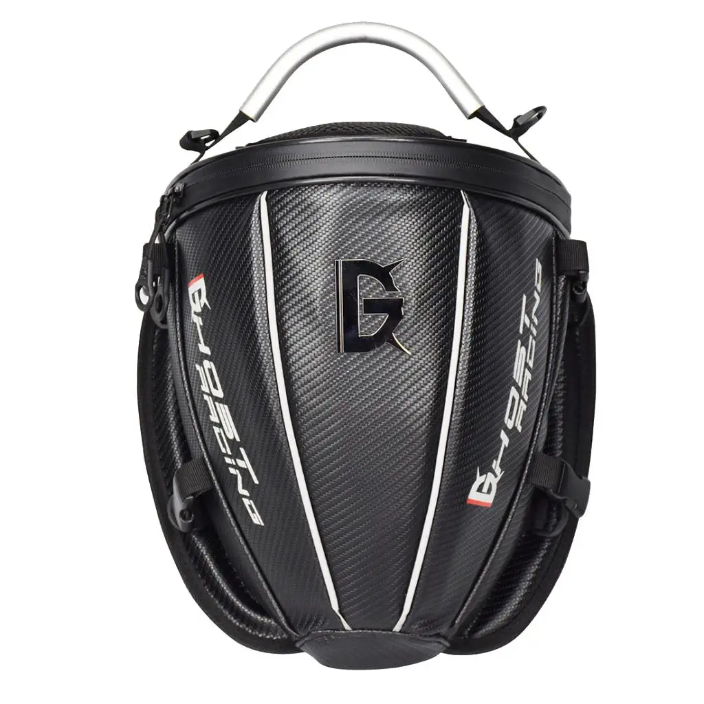 

Motorcycle Backseat Saddle Bags Bike Cycling Seat Bag Tail Rack Pack Waterproof for Outdoor Travel Riding Black