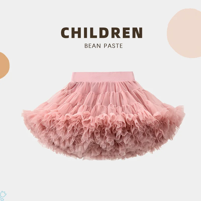 

Tutu Skirt for Girl Pleated Mini Skirt Ballet Kids Pettiskirt Children Puffy Tulle Skirts for Baby Girls Clothes 2 to 8 Years