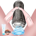 Ealistic Вагина-мастурбатор для мужчин мягкая плотная прозрачная киска для взрослых выносливость вакуумная карманная чашка с смазочными материалами для мужчин