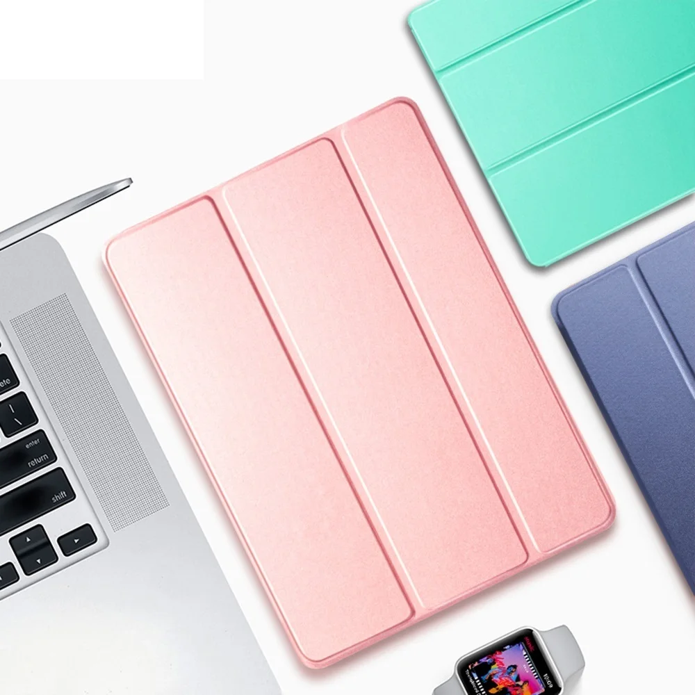 

Чехол для планшета Apple ipad 10,2 дюйма, кожаный чехол с тремя складками и функцией умного сна, пробуждения, для ipad8 th A2270 A2428 A2429 A2430