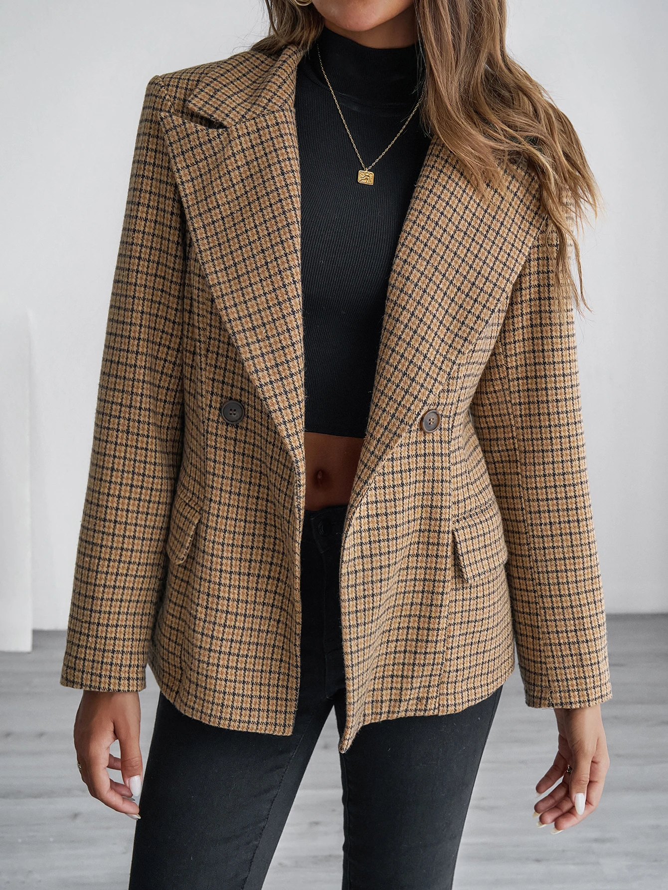 Повседневный деловой костюм в европейском и американском стиле Qianniao женственный