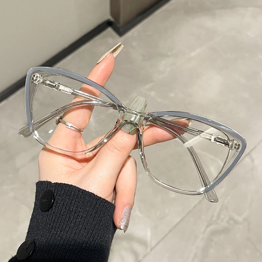 Модные очки Tr90 с защитой от синего света ретро для мужчин прозрачные линзы