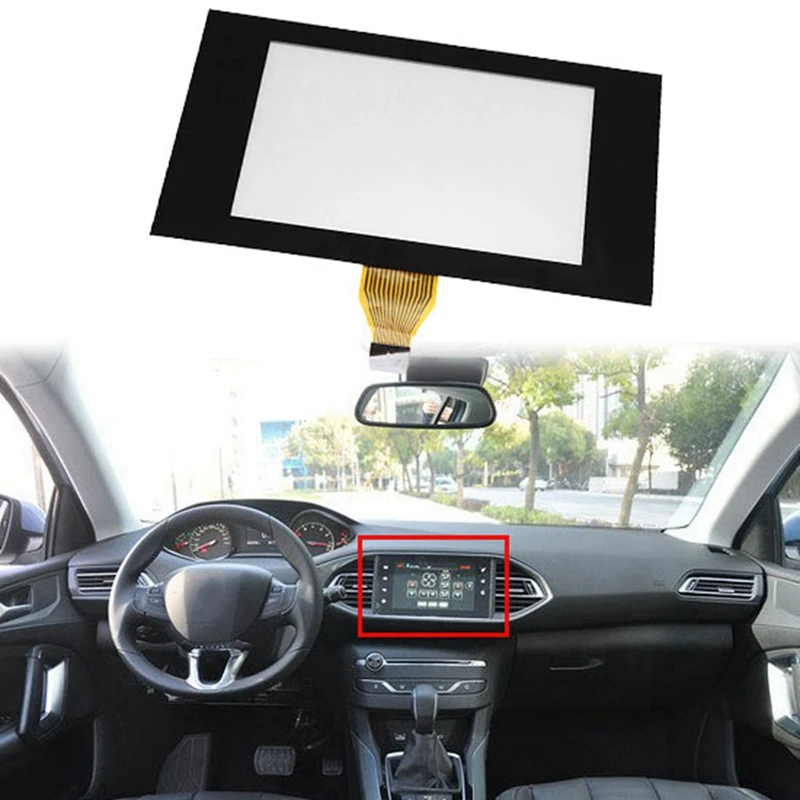 

7 Inch 30 Pins Car Glass Touch Screen Panel Digitizer Lens for Peugeot 308 308S 408 Car Radio DVD Player GPS Navigation