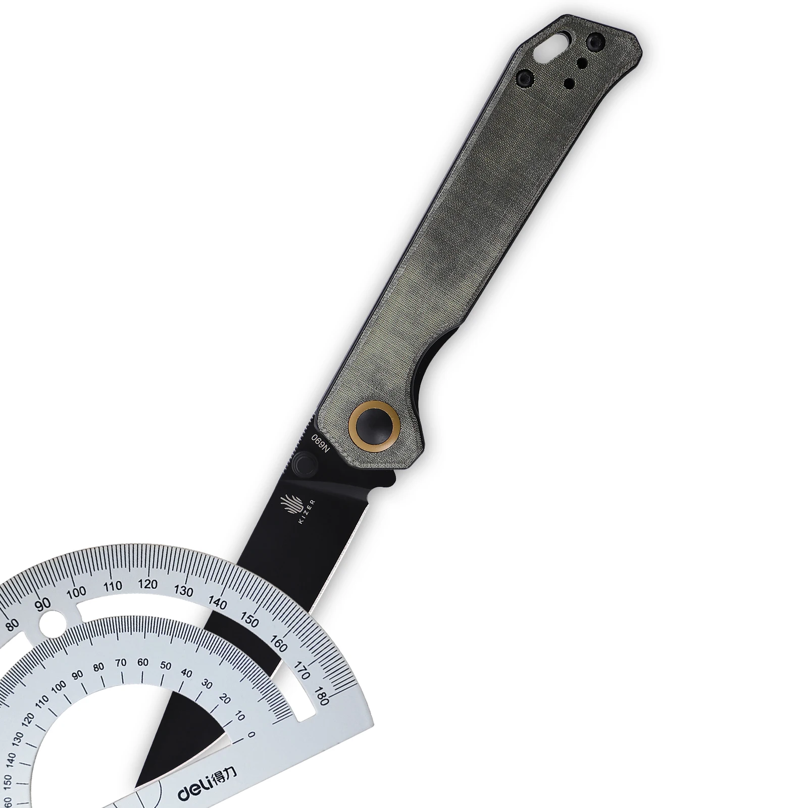 Эксклюзивный нож Kizer Mojave Pocket V4458.2E2 складной для кемпинга с ручкой из 2 микрокарты