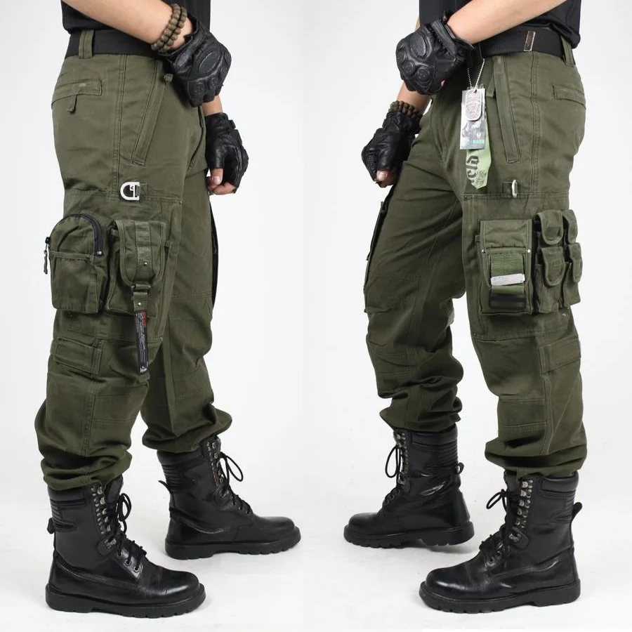 

Overalls Male Men's Army Clothing TACTICAL PANTS MILITARY Work Many Pocket Combat Army Style Men Straight Trousers Sports