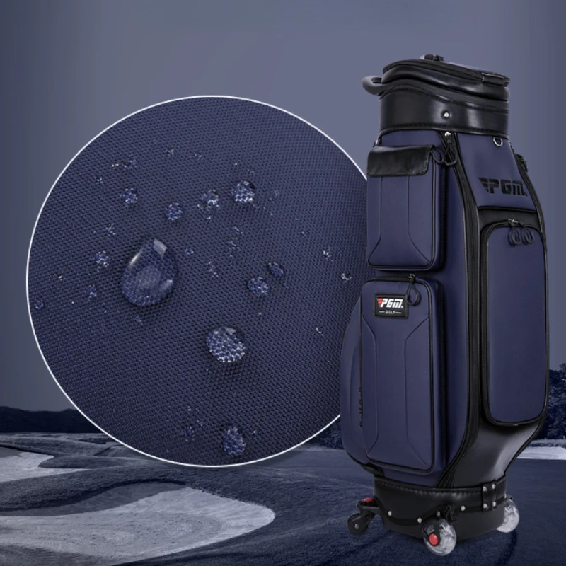 PGM Men Golf Cue Pulley Bag Standard Bag Pack Universal Scalable Ball Cap Waterproof Nylon Large Capacity Can Hold 13 Clubs New