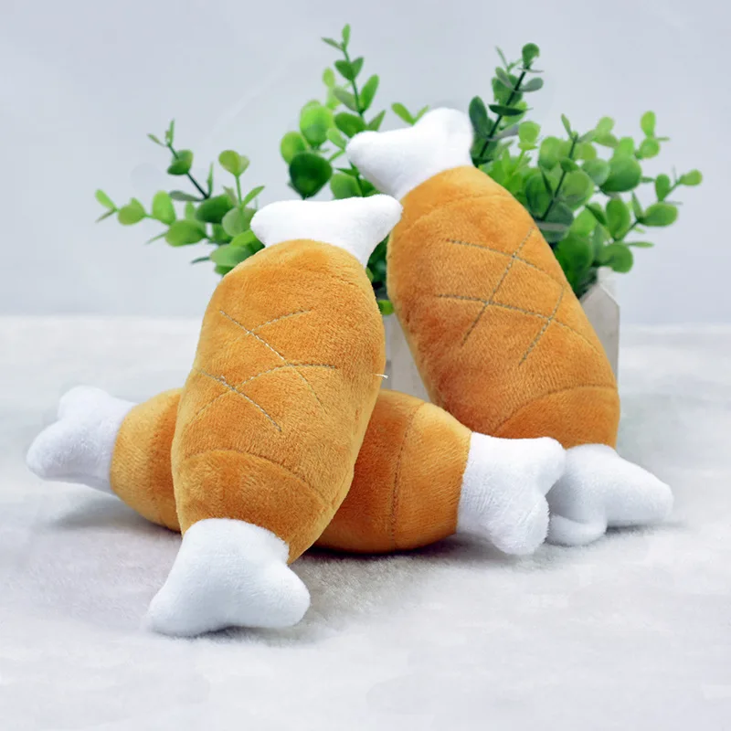 

2 pcs Chicken Legs Plush Squeaky Toy Dog Toys Puppy Pet Play Chew Toys Cute For Dogs Cats Pets Supplies Pet Products