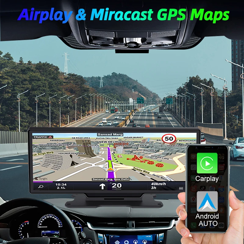 Автомобильная камера для приборной панели Carplay и Android автомобильный беспроводной