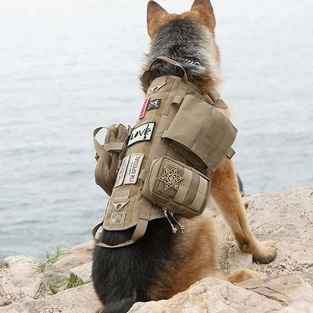 Камуфляжная шлейка для больших собак немецкая овчарка K9 тренировочный жилет