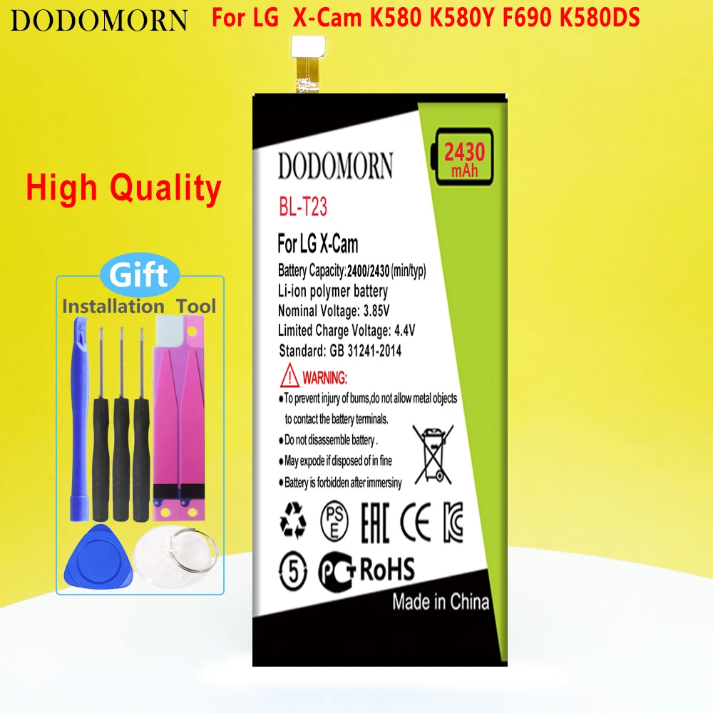 

DODOMORN BL-T23 Battery For X-Cam K580 K580Y F690 K580DS Mobile phone High Quality +Tracking Number