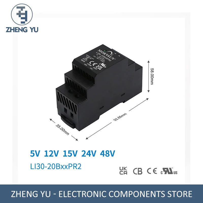 

LI30-20BXXPR2 05/12/15/24V 90-264VAC INDUSTRIAL CONTROL PLC DRIVES NDR MORNSUN SWITCHING POWER SUPPLY