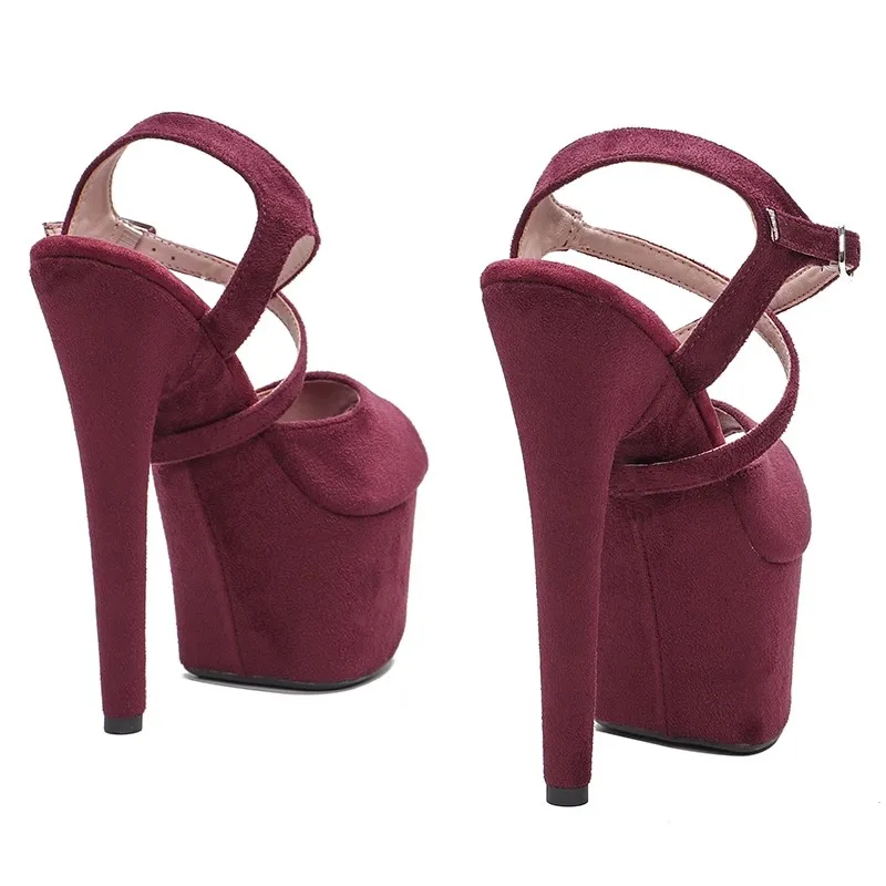 LAIJIANJINXIA замшевые босоножки на высоком каблуке нового цвета пикантная модельная