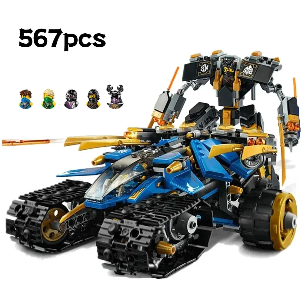 576 шт. технический Ninja Thunder Raider механический робот-воин Mecha 71699 строительные блоки
