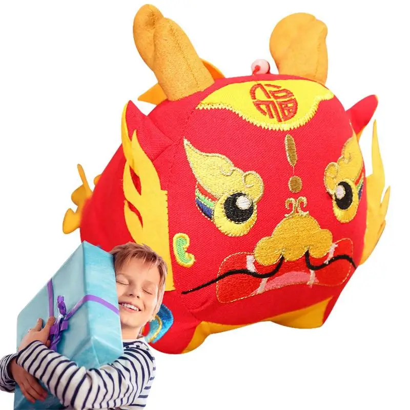

Китайский дракон талисман плюшевый мультфильм Зодиак Новогодняя Кукла талисман кулон мягкие животные игрушки 3D Дракон плюшевая игрушка китайский новый
