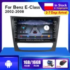 Автомагнитола на Android с IPS-экраном для Mercedes Benz CLS E-Class W211 E200 E220 E240 E300 E350 2002-2010 мультимедийный плеер 2Din без DVD