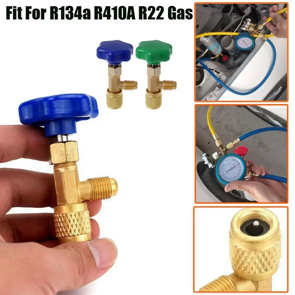 

For R22 R134a R410A Gas Refrigerant 1pc Dispensing Bottle Tap Bottle Can SAE Adapter Durable Opener Thread 1/4 Valve Refrig V1C6