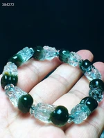 natural green phantom quartz bracelet clear pi xiu beads 201211mm women men garden green phantom rare clear stretch aaaaaa