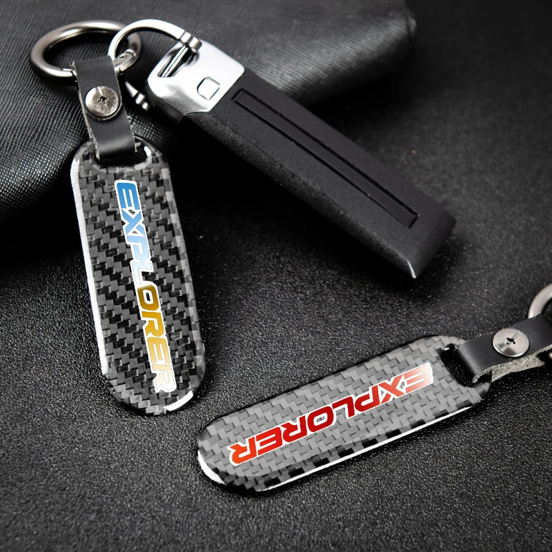 

Support personalized custom carbon fiber nameplate metal keychain for Ford EXPLORER 2010- 2018