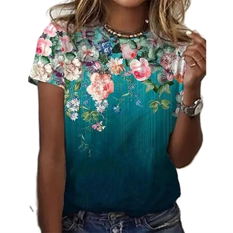 

2022 Новая высококачественная Женская Повседневная футболка 2282-C