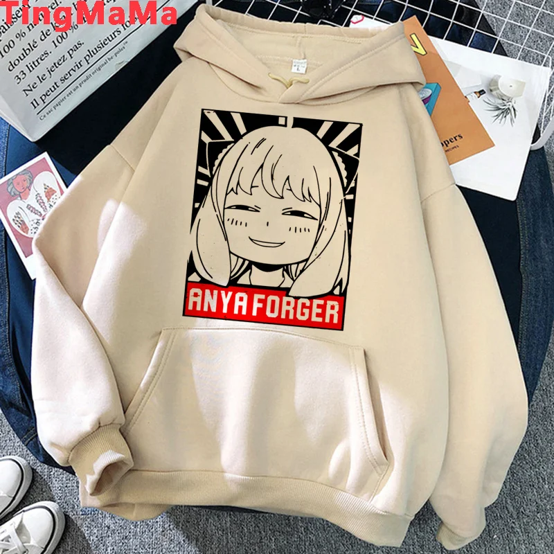 

Spy x Family Anya hoodies women gothic graphic funny anime tracksuit Hood female vintage Pullover