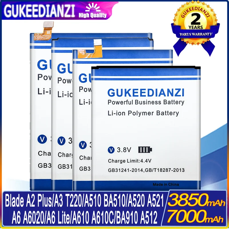 

Battery For ZTE Axon 7/For ZTE Blade A2 Plus/A3 T220/A510 BA510/A520 A521/A6 A6020/A6 Lite/A610 A610C/BA910 A512 Batteria + tool